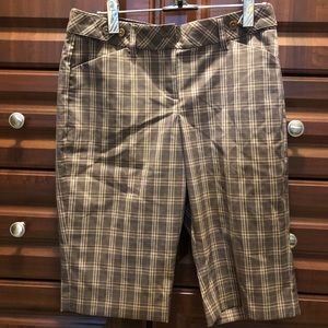 Express Brown plaid Bermuda shorts